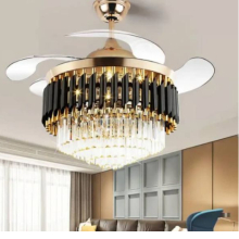 Ventilateur plafonnier led en cristal 42 "