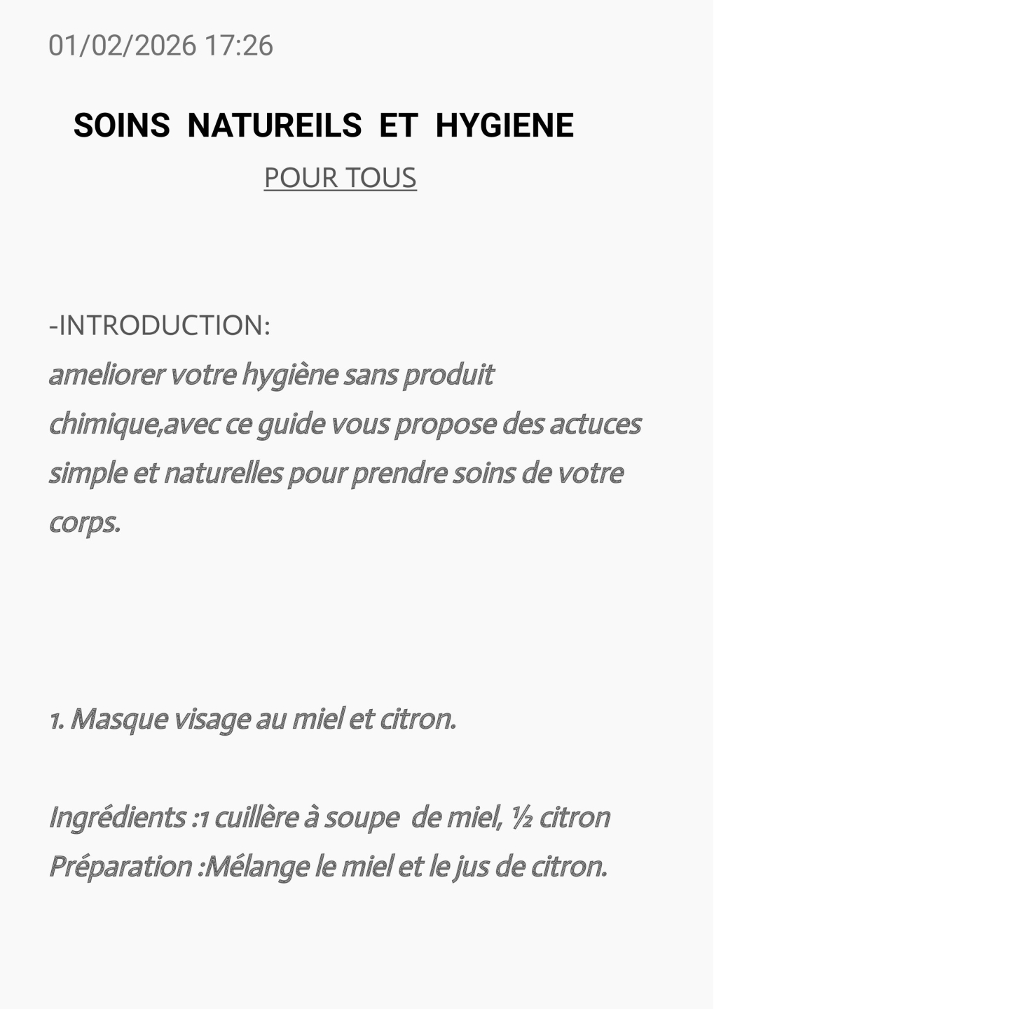 soins naturels et hygiène pour tous