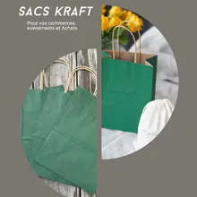 Sac kraft couleur émeraude 