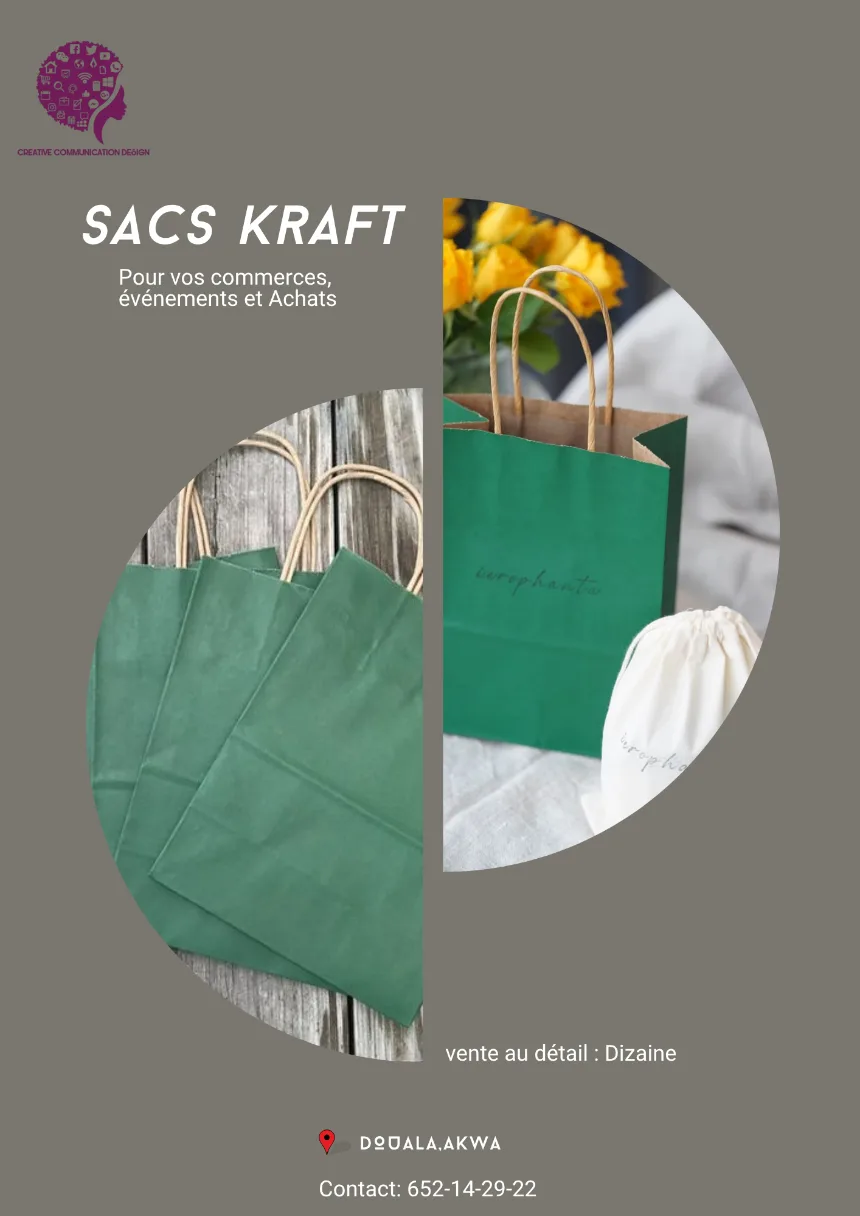 Sac kraft couleur émeraude 