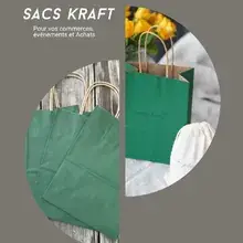 Sac kraft couleur émeraude 